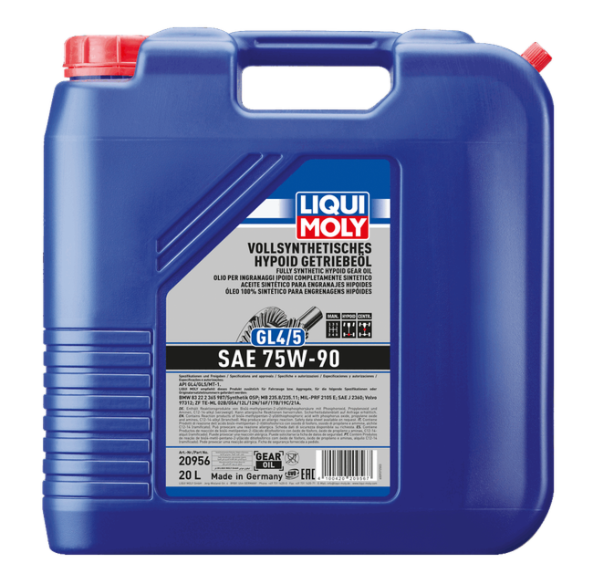 Fully Synthetic Hypoid Gear Oil (GL4/5) 75W-90