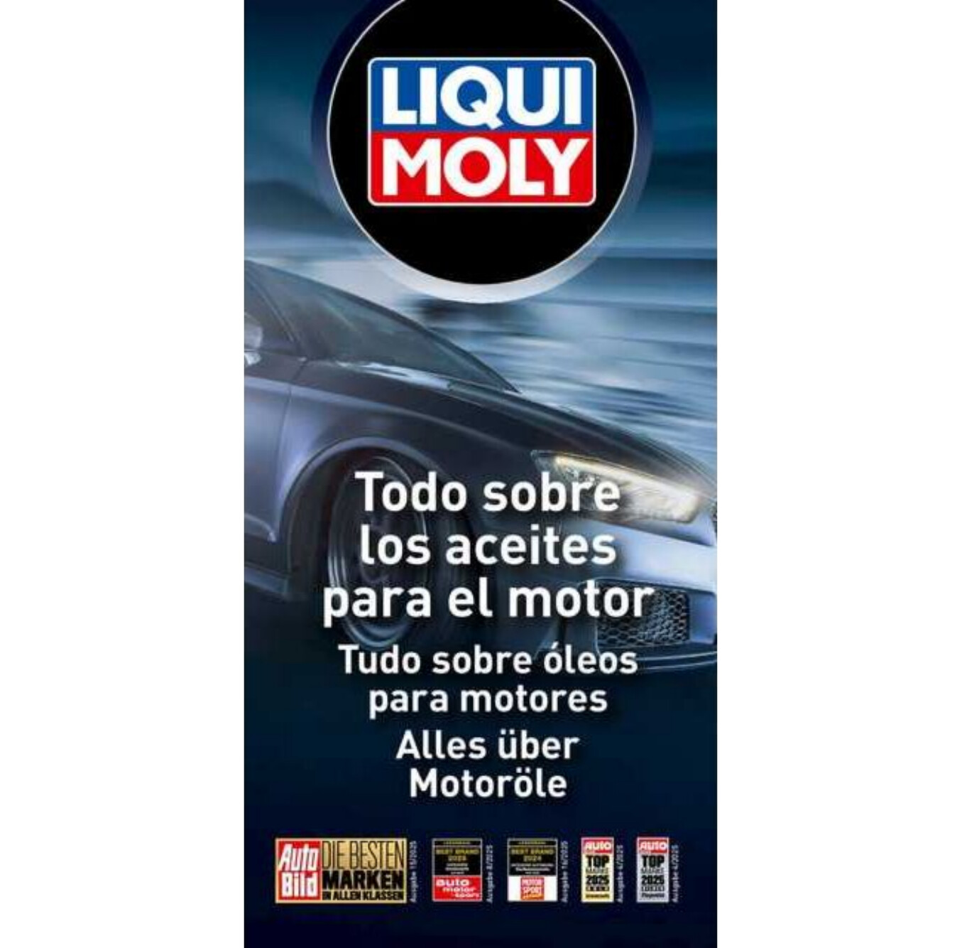 Tríptico: aceites para el motor para el usuario final