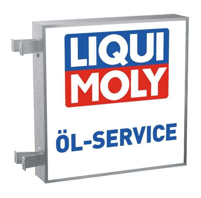 Enseigne lumineuse extérieure Service d'huile (80 x 80 cm)