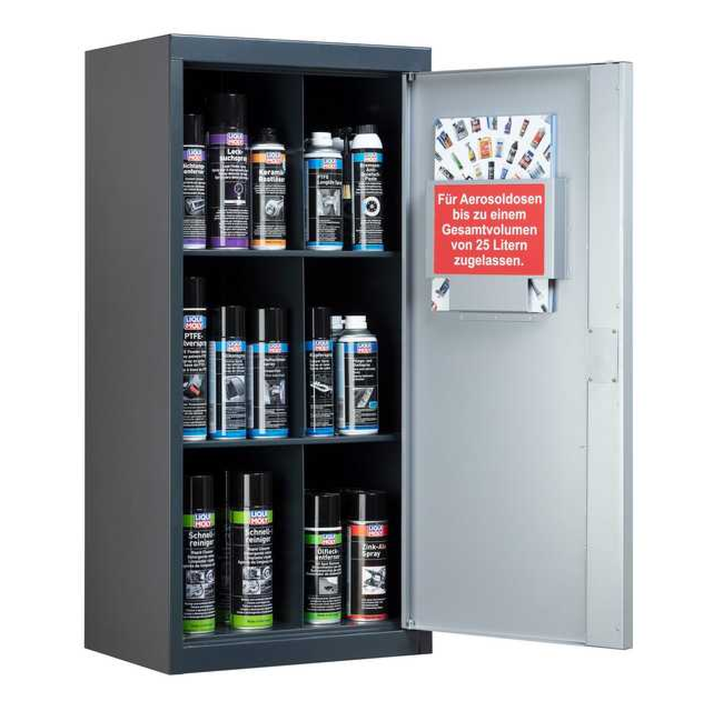 Chemical cabinet for workshop products