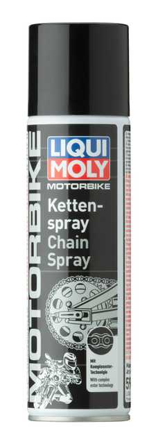 LIQUI MOLY Motorrad-Kettenspray – 250 Ml, Haftschmierend, Kupferfrei – Für Alle Motorrad-Ketten