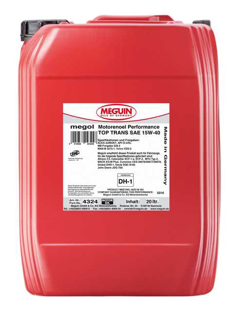megol Motorenoel Performance Top Trans SAE 15W-40