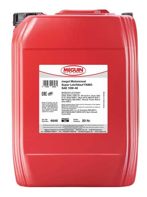 megol Motorenoel Super Leichtlauf FAMO SAE 10W-40